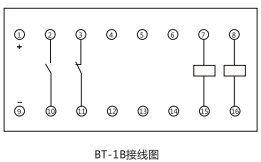 BT-1B/200同步檢查繼電器內(nèi)部接線及外引接線圖 BT-1B/200同步檢查繼電器內(nèi)部接線及外引接線圖