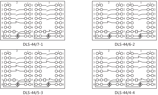 DLS-43/7-3雙位置繼電器內部連接線圖片3 DLS-43/7-3雙位置繼電器內部連接線圖片3