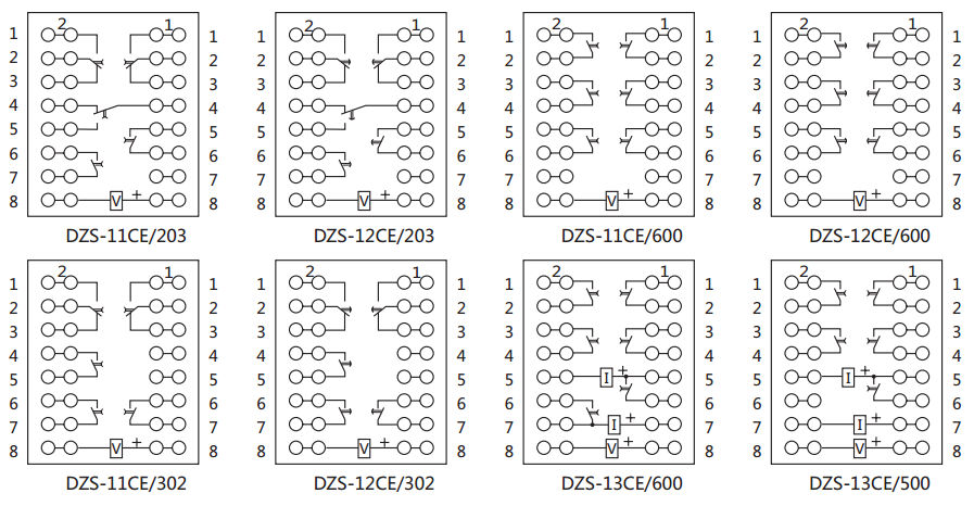 DZS-12CE延時中間繼電器內部接線圖及外引接線圖 DZS-12CE延時中間繼電器內部接線圖及外引接線圖