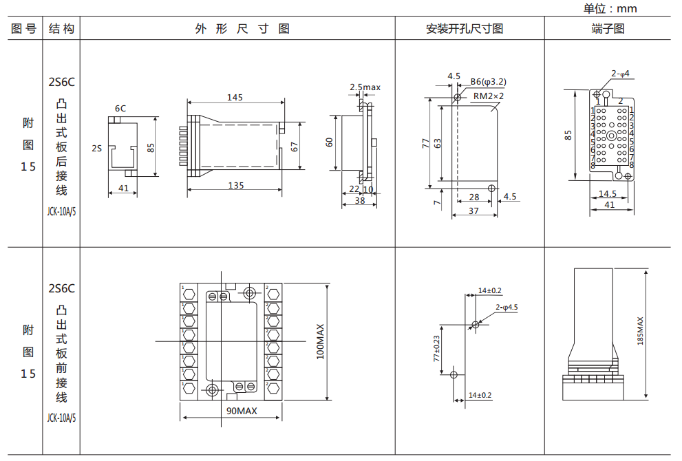 DZS-12CE延時中間繼電器外形及開孔尺寸 DZS-12CE延時中間繼電器外形及開孔尺寸